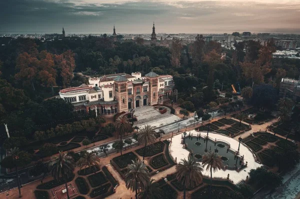 Sevilla Parque Mara Luisa Vanuit Lucht Spanje — Stockfoto