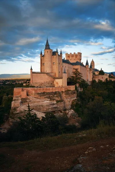 Alcazar Von Segovia Als Berühmtes Wahrzeichen Spaniens — Stockfoto