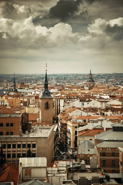 Θέα Στον Τελευταίο Όροφο Της Μαδρίτης Του Ορίζοντα Της Πόλης — Φωτογραφία Αρχείου