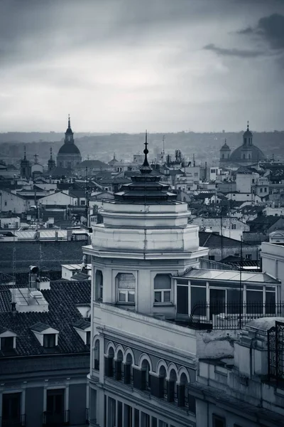 Madrid Uitzicht Het Dak Van Skyline Van Stad Spanje — Stockfoto