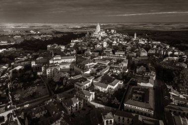 İspanya 'daki Segovia Katedrali hava manzarası.