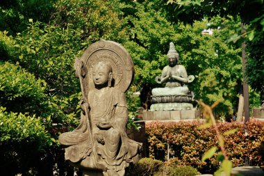 Sensoji Tapınağı, Tokyo, Japonya 'daki Buda heykeli.