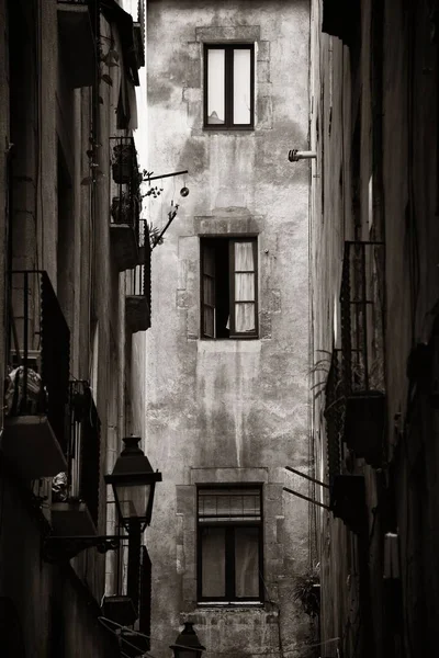Staré Budovy Gotické Čtvrti Barceloně Španělsko — Stock fotografie