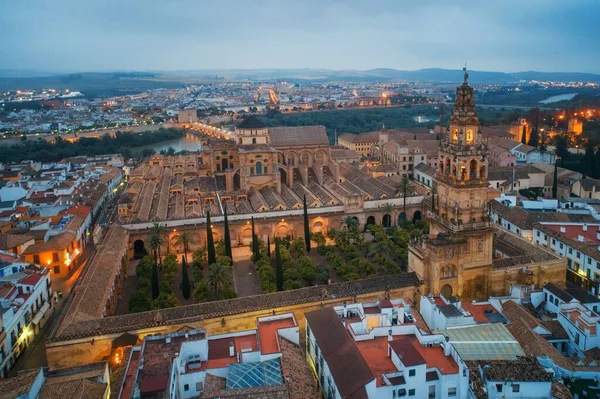 Die Moschee Kathedrale Von Córdoba Bei Nacht Spanien — Stockfoto