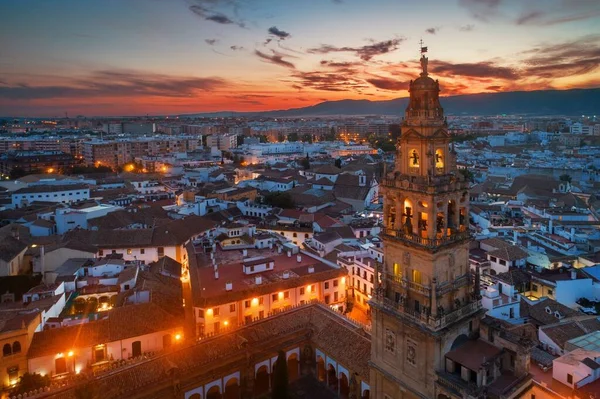 Die Moschee Kathedrale Von Córdoba Bei Nacht Spanien — Stockfoto