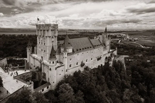 Альказар Сеговії Знаменитий Краєвид Висоти Іспанії — стокове фото