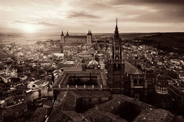 Catedral Primaz Santa Maria Toledo Vista Aérea Espanha — Fotografia de Stock