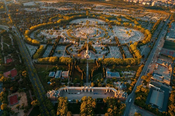 Madryt Lotu Ptaka Cementerio Almudena Matka Boża Almudena Cmentarz Hiszpanii — Zdjęcie stockowe