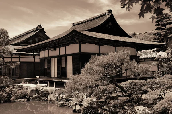 Ginkaku Temple Med Historisk Byggnad Kyoto Japan — Stockfoto