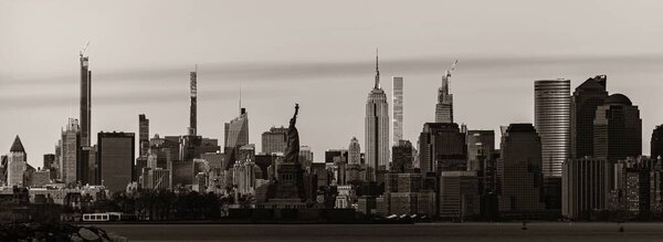 Городской пейзаж Нью-Йорка с архитектурой