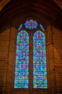 Liverpool Anglikan Katedrali tarihi mimarisi İngiltere, İngiltere 'de yakın çekim görüntüsü