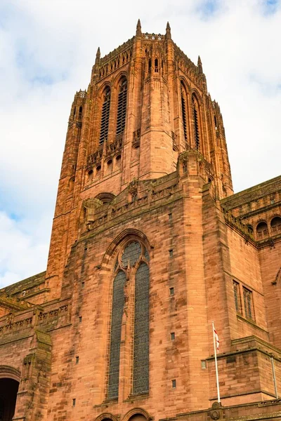 Liverpool Cattedrale Anglicana Architettura Storica Primo Piano Vista Inghilterra Regno — Foto Stock