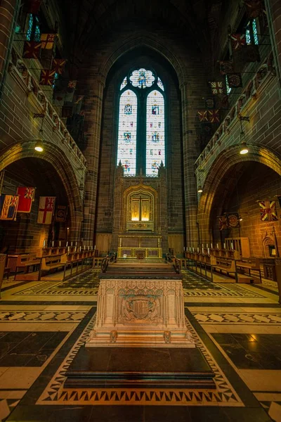 Catedral Anglicana Liverpool Arquitetura Histórica Vista Close Inglaterra Reino Unido — Fotografia de Stock