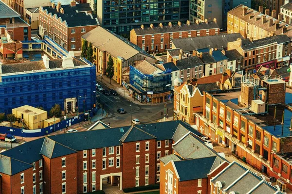 Blick Auf Die Skyline Von Liverpool Mit Gebäuden England Großbritannien — Stockfoto