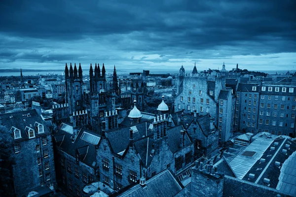 Edinburgh Stads Takutsikt Med Historiska Arkitekturer Förenade Kungariket — Stockfoto