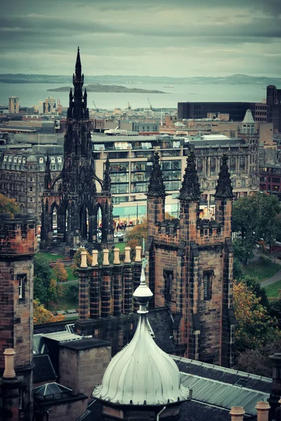 Blick Auf Das Dach Der Stadt Edinburgh Mit Historischen Architekturen — Stockfoto