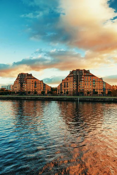 Glasgow Apartment Building Sunset Scotland Royaume Uni — Photo