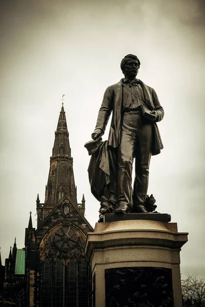 Glasgow Necropolis Vista Perto Cemitério Vitoriano Escócia Reino Unido — Fotografia de Stock