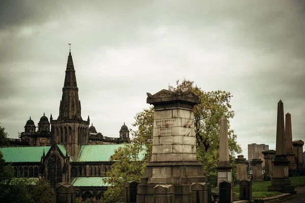 Glasgow Necropolis Cimitero Vittoriano Vista Vicino Scozia Regno Unito — Foto Stock