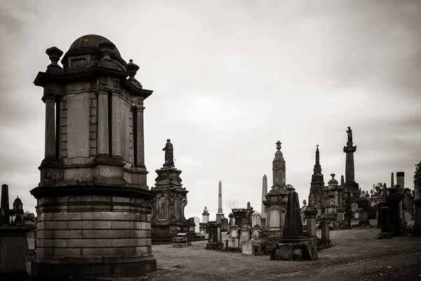 Glasgow Necropolis Cimitero Vittoriano Vista Vicino Scozia Regno Unito — Foto Stock