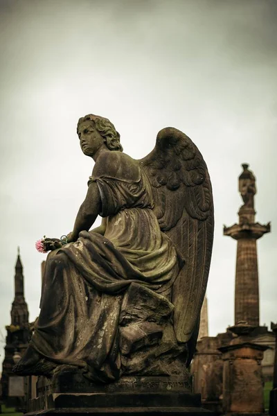 Glasgow Necropolis Cimitero Vittoriano Vista Vicino Scozia Regno Unito — Foto Stock