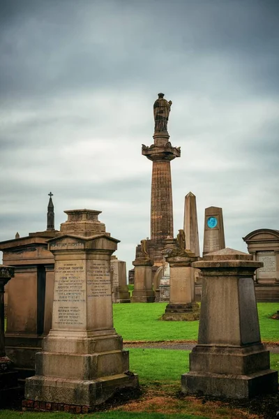 Glasgow Necropolis Cimitero Vittoriano Vista Vicino Scozia Regno Unito — Foto Stock