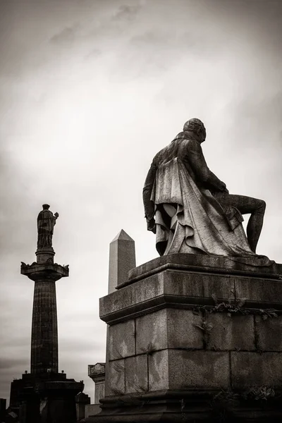 Glasgow Necropolis Wiktoriański Cmentarz Widok Bliska Szkocji Wielka Brytania — Zdjęcie stockowe