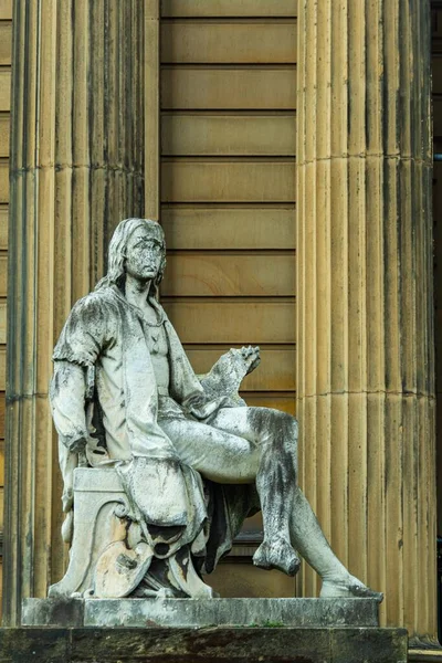 Liverpool Walker Art Gallery Edifícios Históricos Estátua Close Inglaterra Reino — Fotografia de Stock