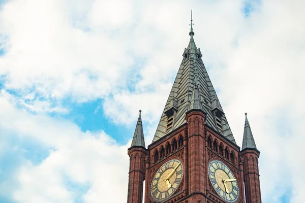 Bell Tower Närbild University Liverpool England Storbritannien — Stockfoto