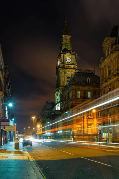 Paisaje Urbano Liverpool Con Vista Calle Con Edificio Histórico Por —  Fotos de Stock