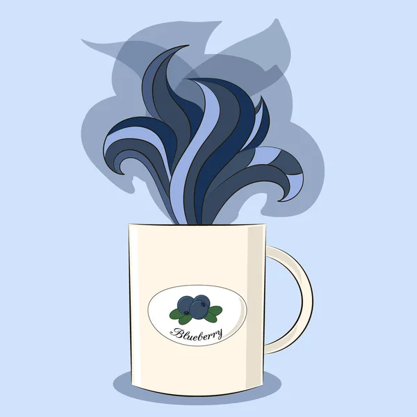 Blueberry Çay büyük Kupası. 