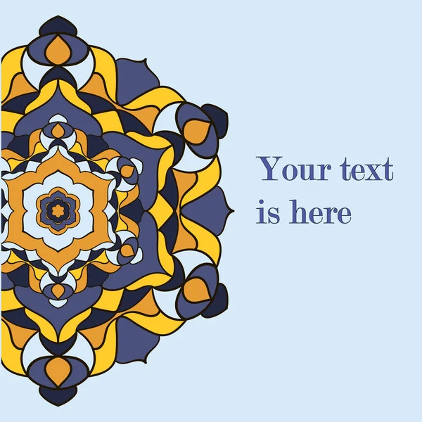 Renkli mandala kartı.