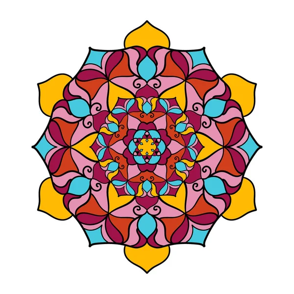 Parlak renkli mandala.