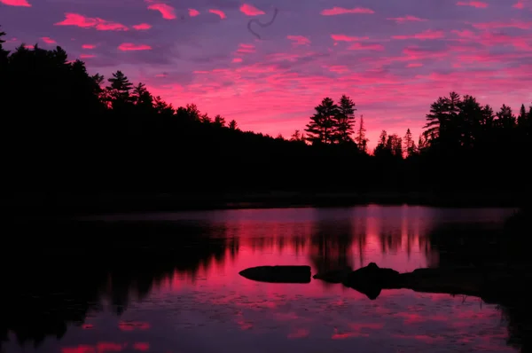 Zonsopgang vanaf camping — Stockfoto