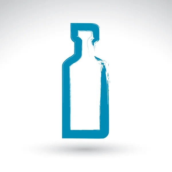 Χέρι συντάσσονται άδειο μπουκάλι τεκίλα — Διανυσματικό Αρχείο
