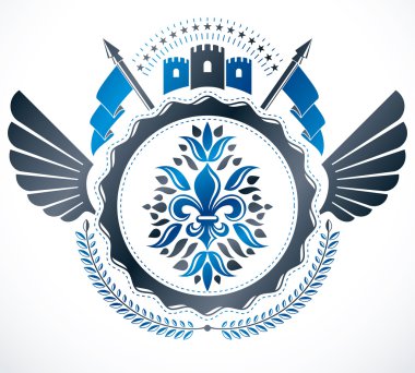 Hanedan tasarım, vintage amblemi.