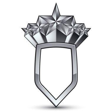Beş Gümüş Yıldız ile sofistike blazon 