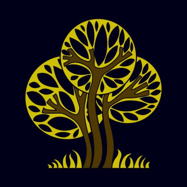 Sanatsal stilize ağaçlar