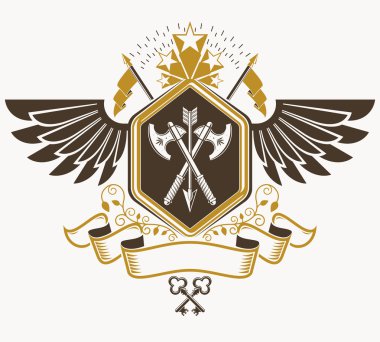 Hanedan işaretleri vintage öğeler.