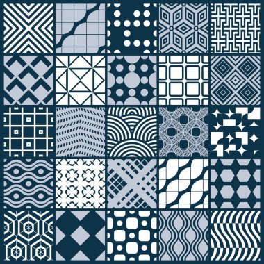 Süs siyah ve beyaz dikişsiz zemin seti 