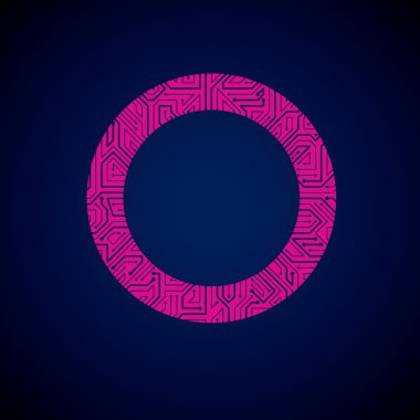 Soyut teknoloji macenta devre kartı 