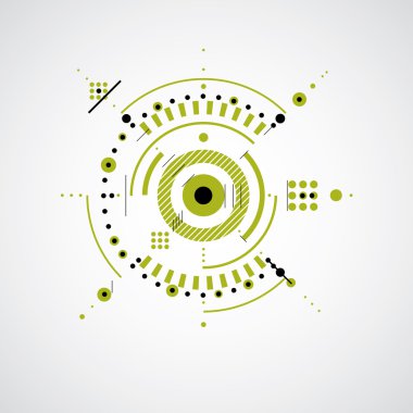 Geometrik teknoloji yeşil çizim