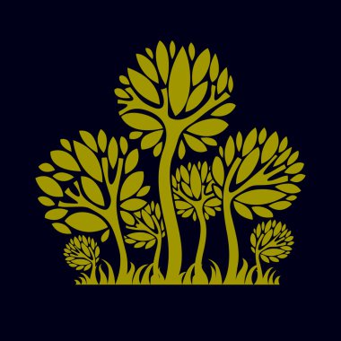 Sanatsal stilize ağaçlar