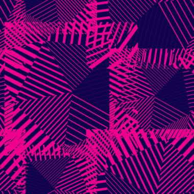 Colorful geometric tiles seamless pattern 