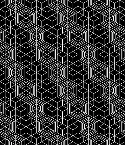 Monochrome abstract geometric seamless pattern — Stock Vector