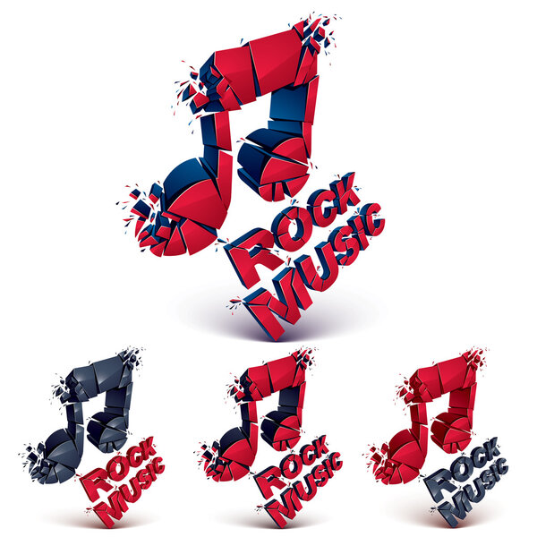 Набор трехмерных нот
