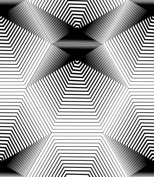 Illusoriska abstrakta sömlösa mönster — Stock vektor