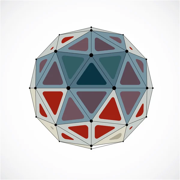 Dimensionales Drahtgestell Low-Poly-Objekt — Stockvektor