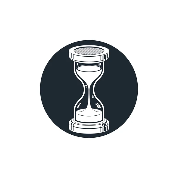 Antique hourglass icon — Stock Vector