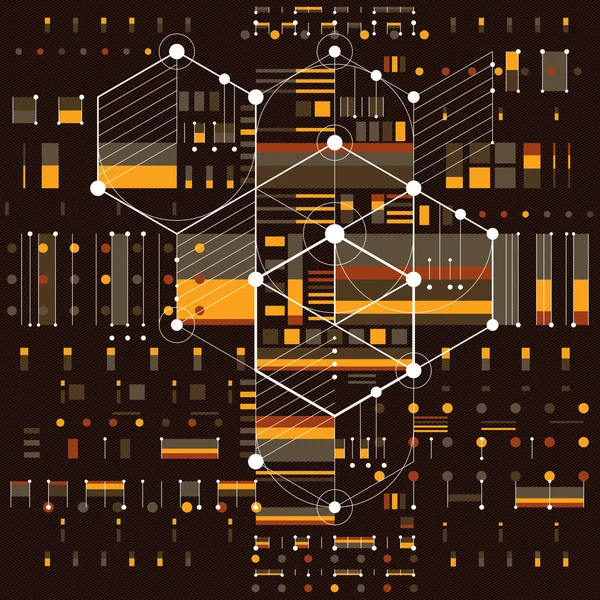 Esquema mecánico dibujo de ingeniería — Vector de stock